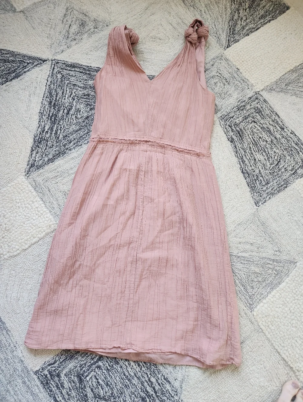 banana Republic pink cotton crinkle dress 6 - Picture 3 of 3